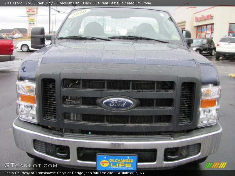 Dark Blue Pearl Metallic / Medium Stone 2010 Ford F250 Super Duty XL Regular Cab