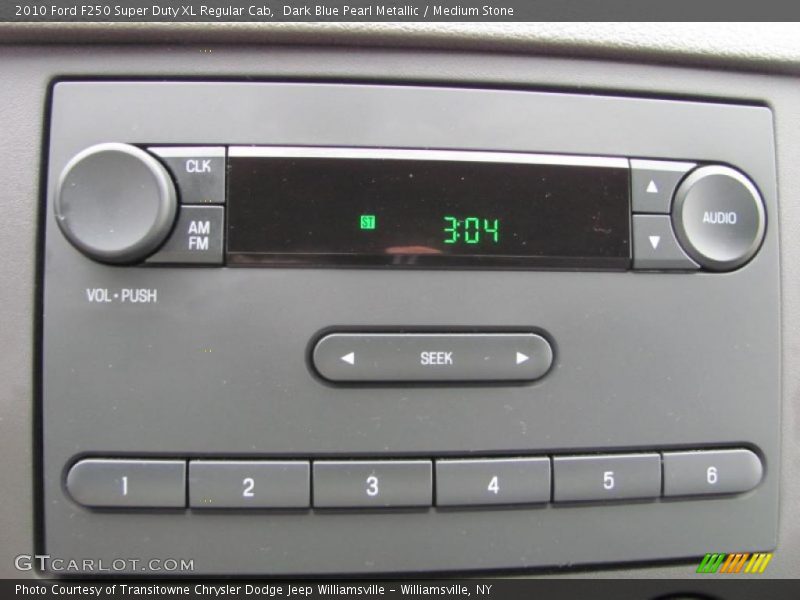 Dark Blue Pearl Metallic / Medium Stone 2010 Ford F250 Super Duty XL Regular Cab