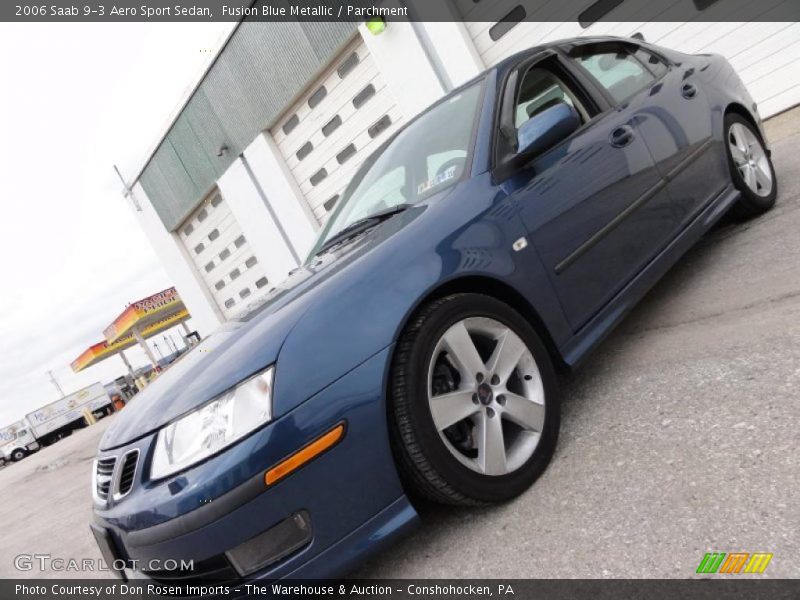 Fusion Blue Metallic / Parchment 2006 Saab 9-3 Aero Sport Sedan