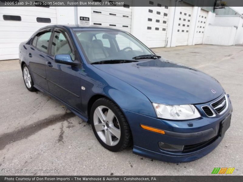 Fusion Blue Metallic / Parchment 2006 Saab 9-3 Aero Sport Sedan