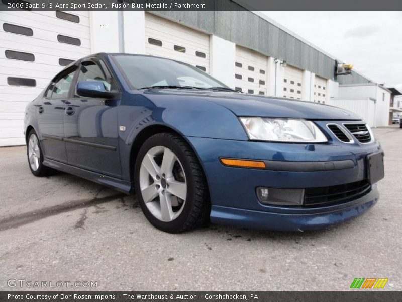Fusion Blue Metallic / Parchment 2006 Saab 9-3 Aero Sport Sedan