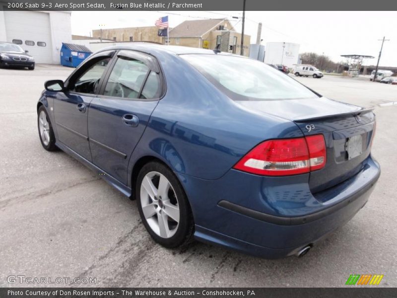 Fusion Blue Metallic / Parchment 2006 Saab 9-3 Aero Sport Sedan