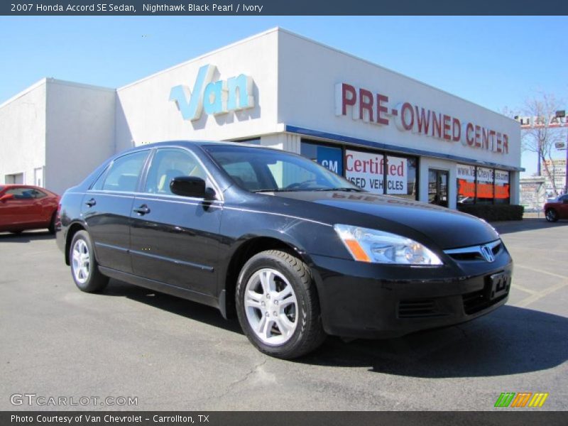 Nighthawk Black Pearl / Ivory 2007 Honda Accord SE Sedan