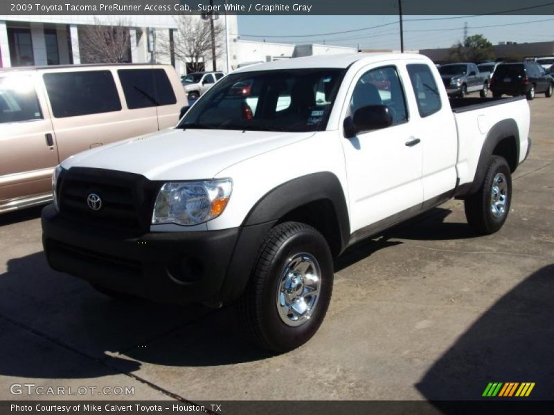 Super White / Graphite Gray 2009 Toyota Tacoma PreRunner Access Cab