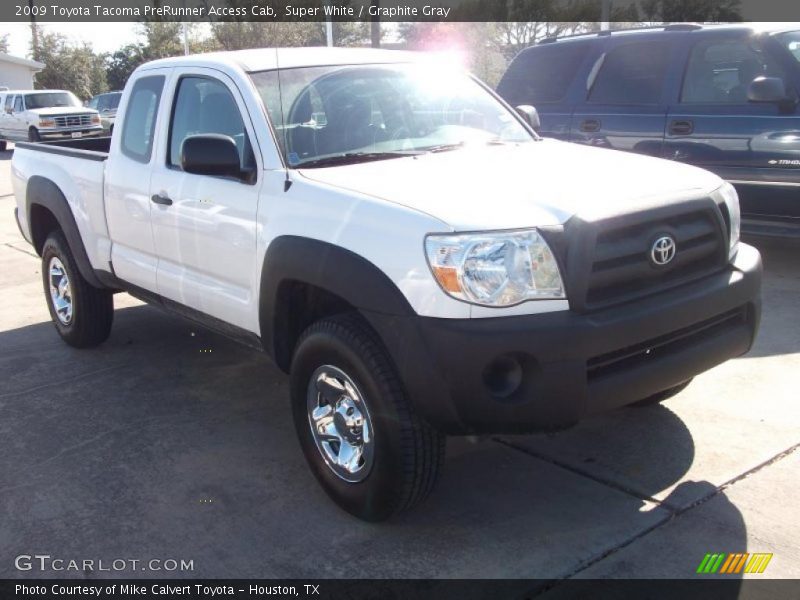 Super White / Graphite Gray 2009 Toyota Tacoma PreRunner Access Cab
