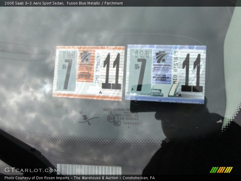 Fusion Blue Metallic / Parchment 2006 Saab 9-3 Aero Sport Sedan