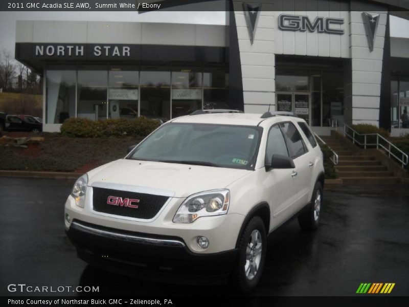 Summit White / Ebony 2011 GMC Acadia SLE AWD