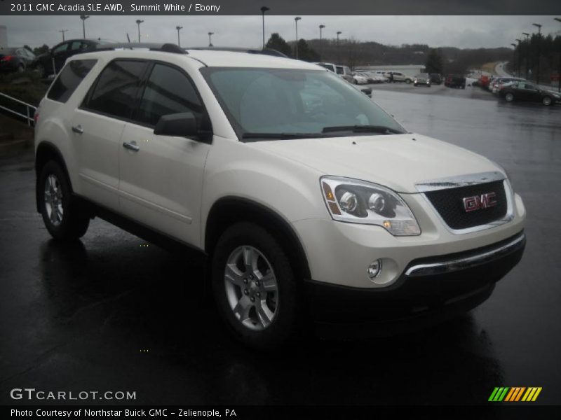 Summit White / Ebony 2011 GMC Acadia SLE AWD