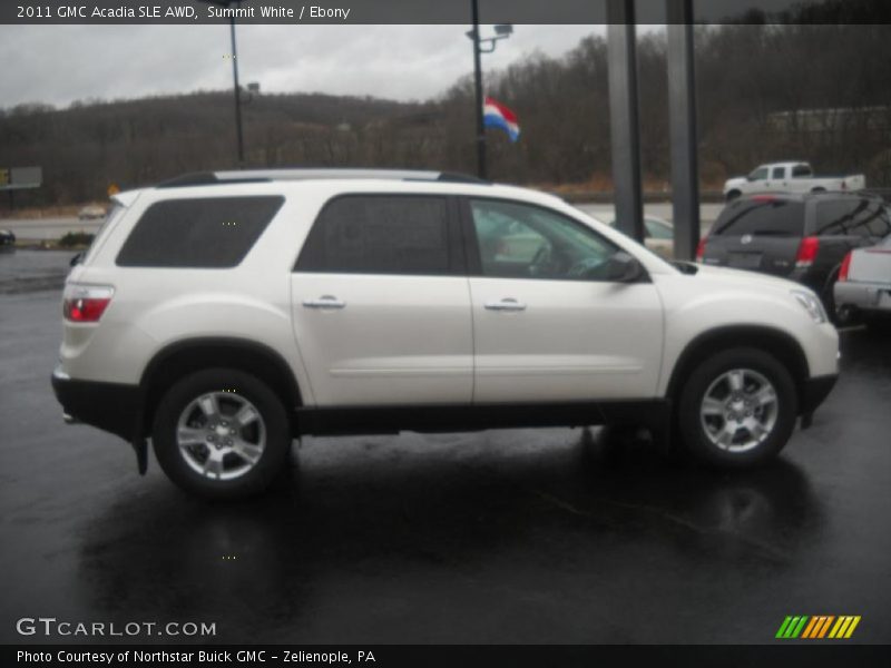 Summit White / Ebony 2011 GMC Acadia SLE AWD
