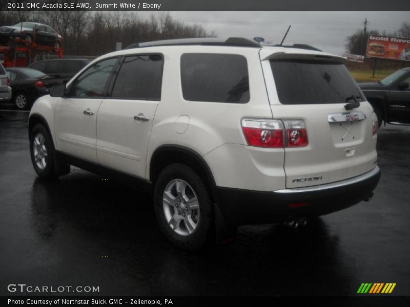 Summit White / Ebony 2011 GMC Acadia SLE AWD
