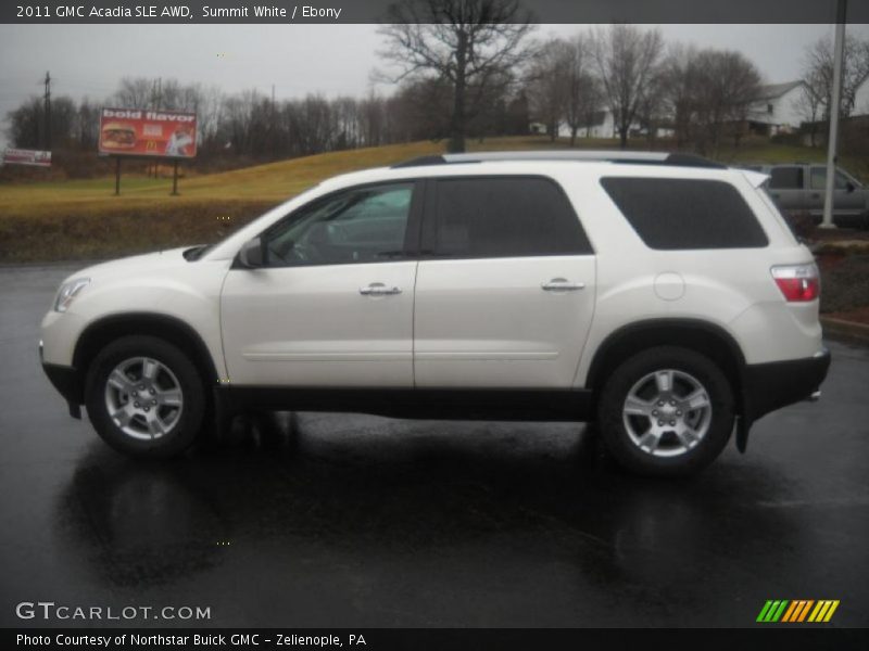 Summit White / Ebony 2011 GMC Acadia SLE AWD