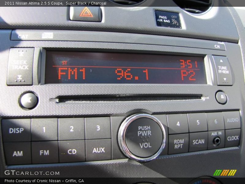 Controls of 2011 Altima 2.5 S Coupe