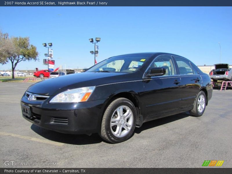 Nighthawk Black Pearl / Ivory 2007 Honda Accord SE Sedan