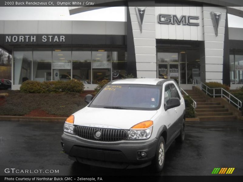 Olympic White / Gray 2003 Buick Rendezvous CX