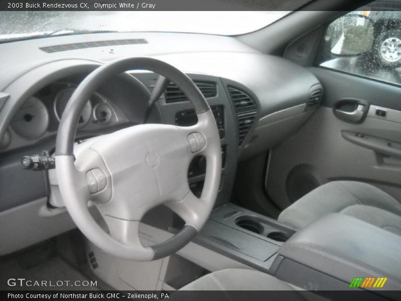 Olympic White / Gray 2003 Buick Rendezvous CX