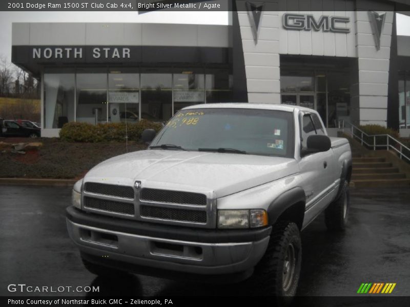 Bright Silver Metallic / Agate 2001 Dodge Ram 1500 ST Club Cab 4x4
