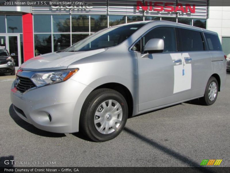 Brilliant Silver / Gray 2011 Nissan Quest 3.5 S