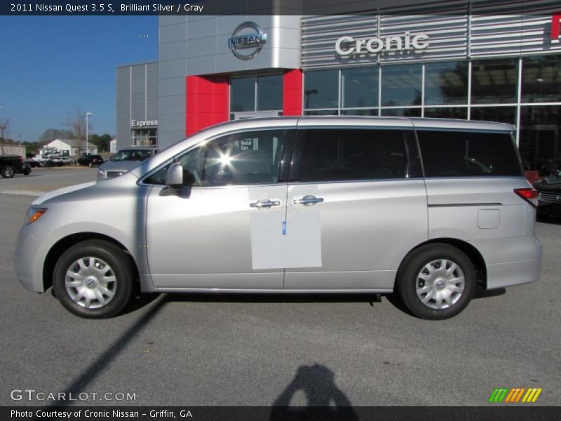 Brilliant Silver / Gray 2011 Nissan Quest 3.5 S