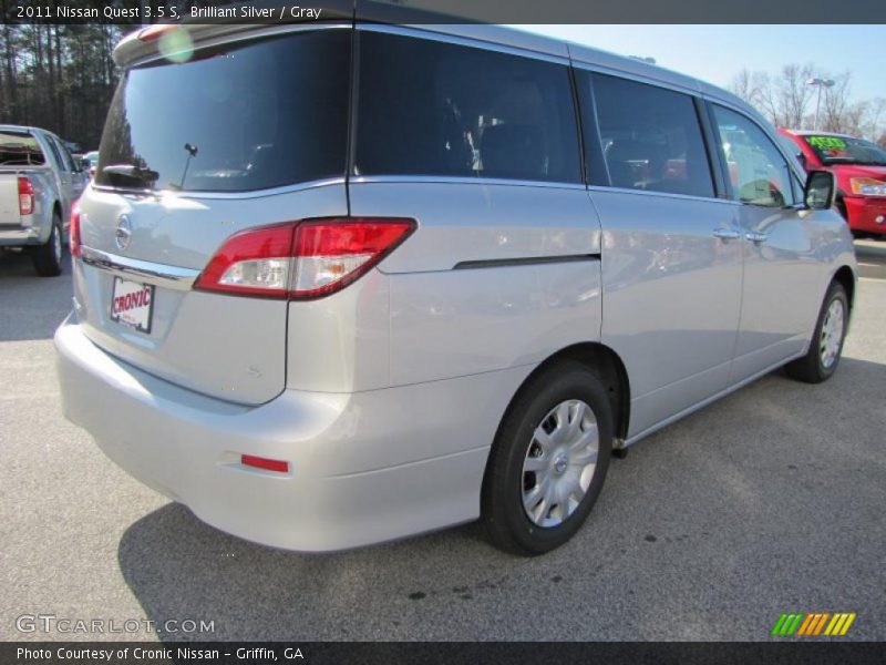 Brilliant Silver / Gray 2011 Nissan Quest 3.5 S