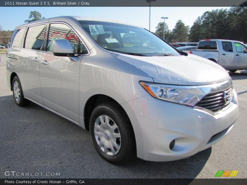 Brilliant Silver / Gray 2011 Nissan Quest 3.5 S