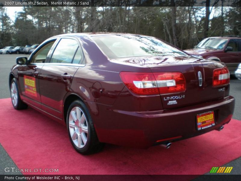Merlot Metallic / Sand 2007 Lincoln MKZ Sedan