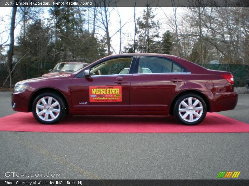 Merlot Metallic / Sand 2007 Lincoln MKZ Sedan