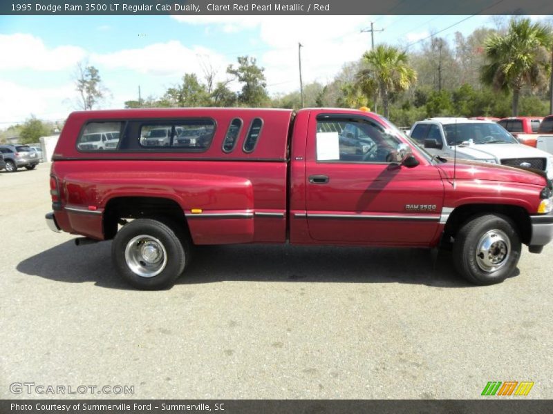 Claret Red Pearl Metallic / Red 1995 Dodge Ram 3500 LT Regular Cab Dually