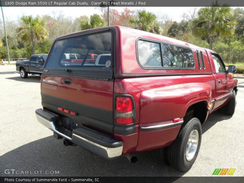 Claret Red Pearl Metallic / Red 1995 Dodge Ram 3500 LT Regular Cab Dually