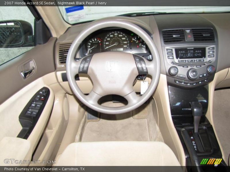 Nighthawk Black Pearl / Ivory 2007 Honda Accord SE Sedan