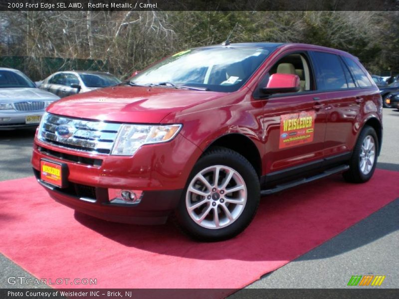 Redfire Metallic / Camel 2009 Ford Edge SEL AWD