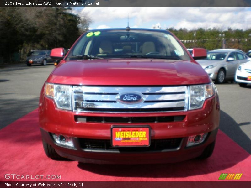 Redfire Metallic / Camel 2009 Ford Edge SEL AWD