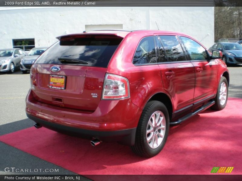 Redfire Metallic / Camel 2009 Ford Edge SEL AWD