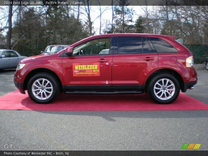 Redfire Metallic / Camel 2009 Ford Edge SEL AWD