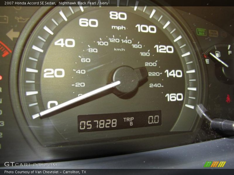 Nighthawk Black Pearl / Ivory 2007 Honda Accord SE Sedan