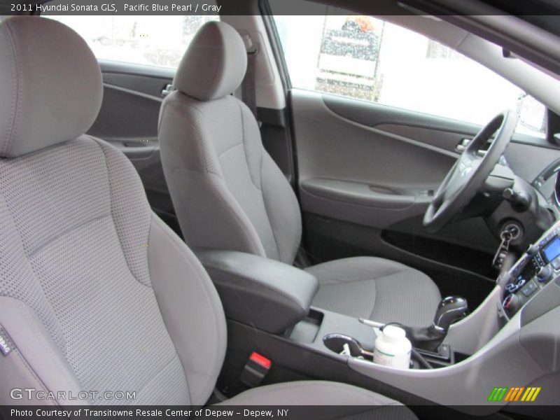 Pacific Blue Pearl / Gray 2011 Hyundai Sonata GLS