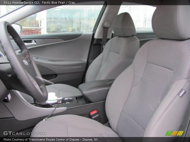 Pacific Blue Pearl / Gray 2011 Hyundai Sonata GLS