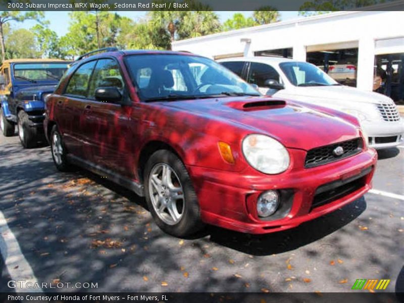 Sedona Red Pearl / Black 2002 Subaru Impreza WRX Wagon