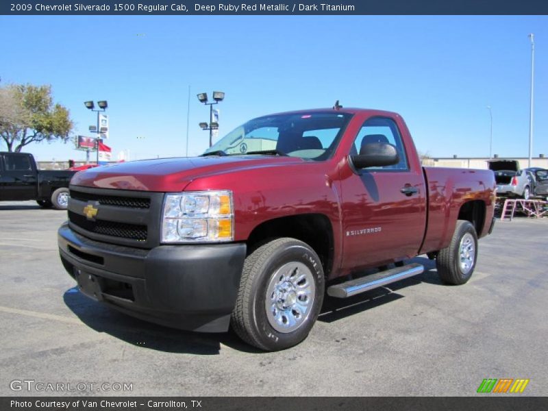 Deep Ruby Red Metallic / Dark Titanium 2009 Chevrolet Silverado 1500 Regular Cab