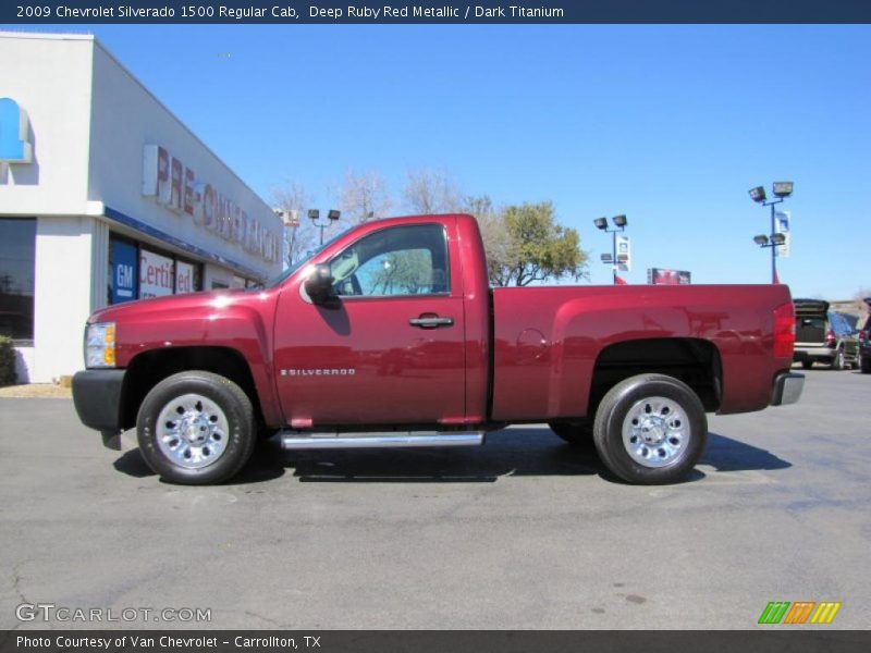 Deep Ruby Red Metallic / Dark Titanium 2009 Chevrolet Silverado 1500 Regular Cab