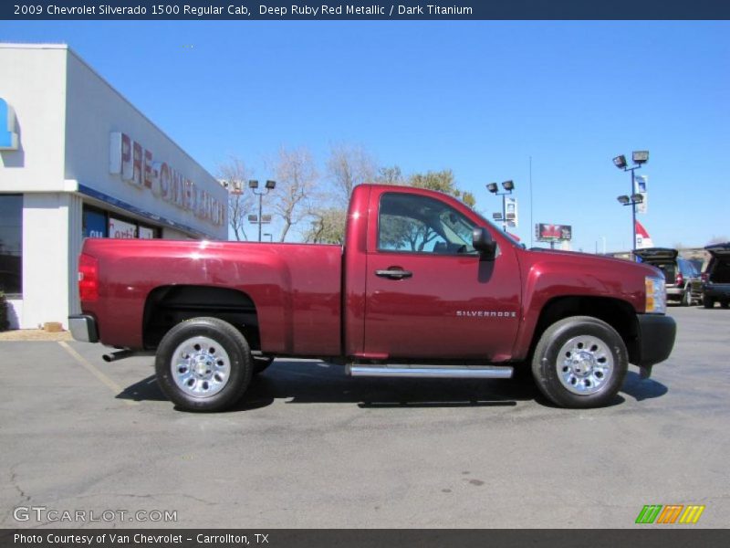 Deep Ruby Red Metallic / Dark Titanium 2009 Chevrolet Silverado 1500 Regular Cab