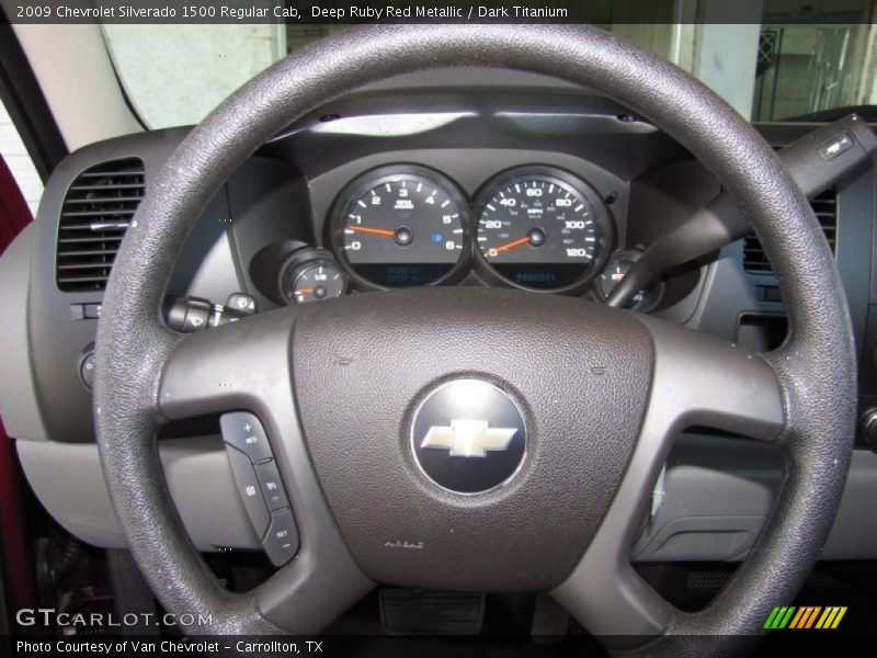 Deep Ruby Red Metallic / Dark Titanium 2009 Chevrolet Silverado 1500 Regular Cab