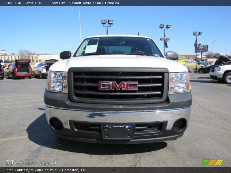 Summit White / Dark Titanium 2008 GMC Sierra 1500 SL Crew Cab