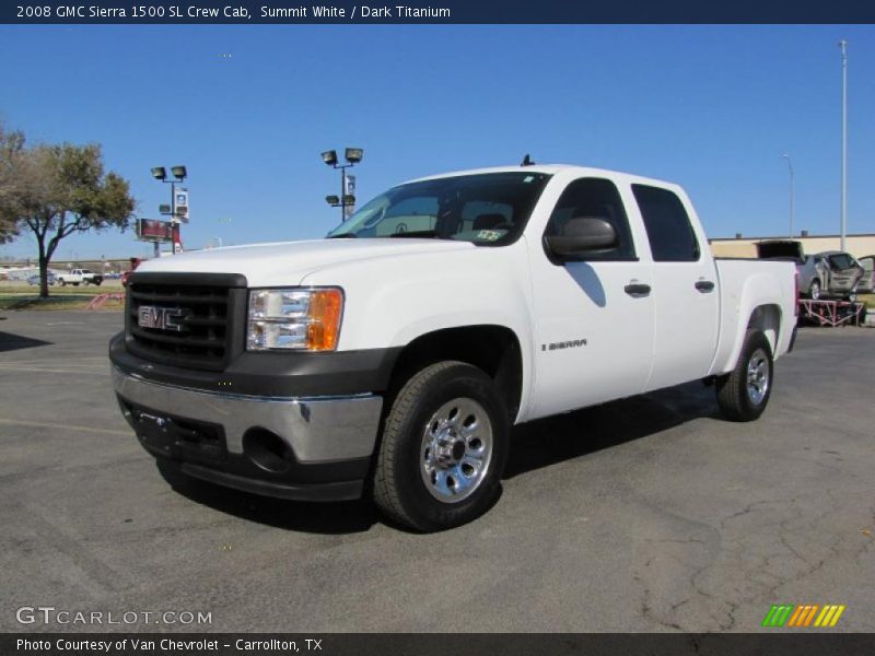 Front 3/4 View of 2008 Sierra 1500 SL Crew Cab