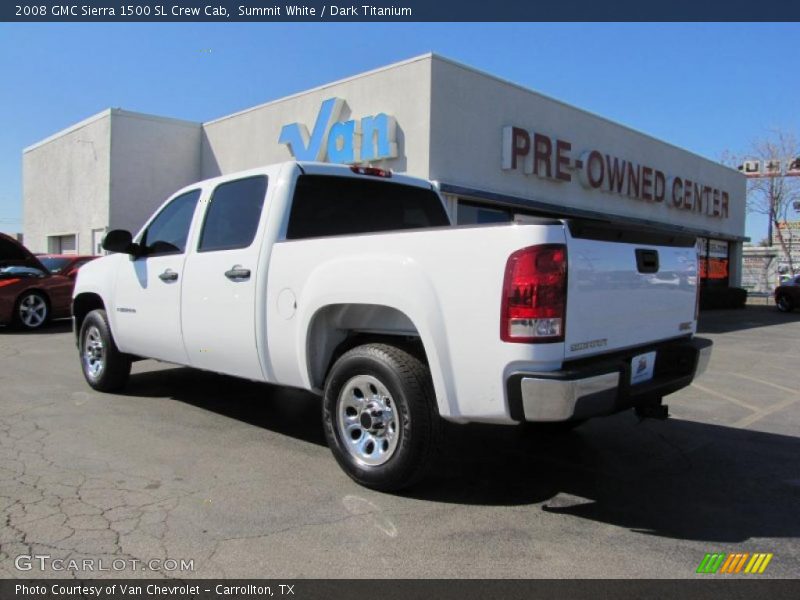 Summit White / Dark Titanium 2008 GMC Sierra 1500 SL Crew Cab