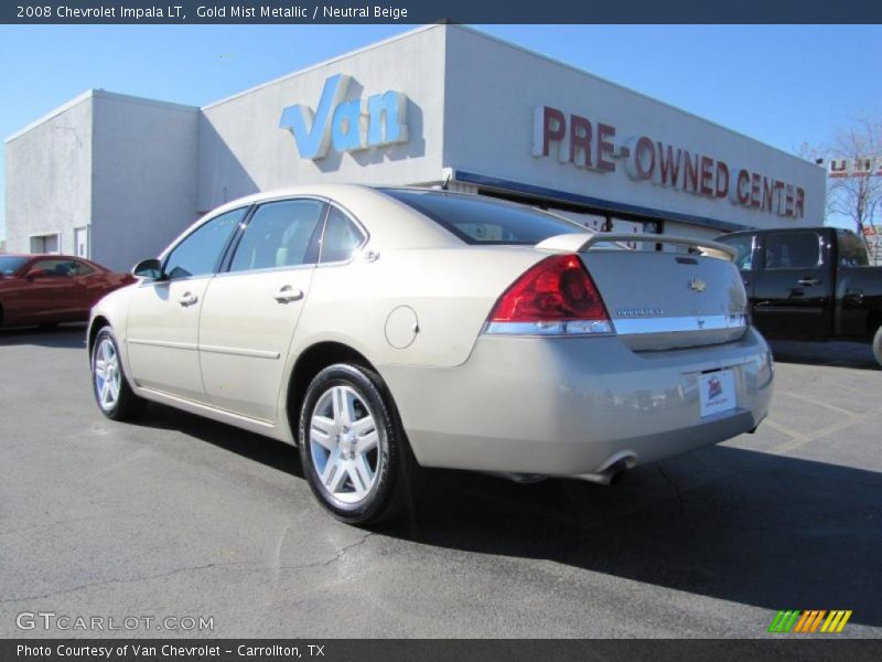 Gold Mist Metallic / Neutral Beige 2008 Chevrolet Impala LT