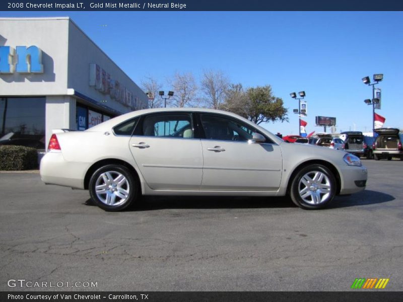 Gold Mist Metallic / Neutral Beige 2008 Chevrolet Impala LT