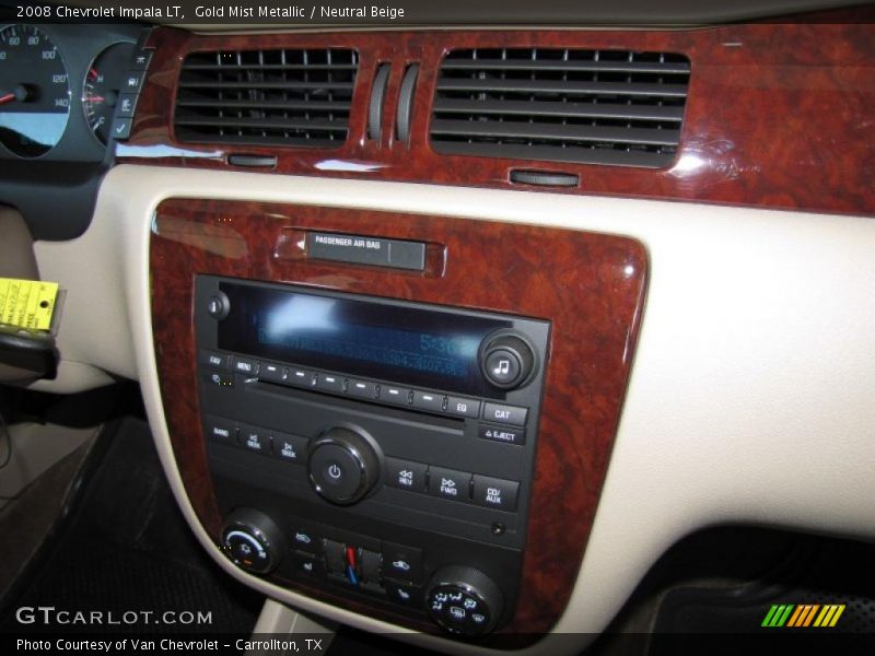 Gold Mist Metallic / Neutral Beige 2008 Chevrolet Impala LT