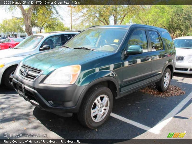 Clover Green Pearl / Gray 2003 Honda CR-V EX 4WD