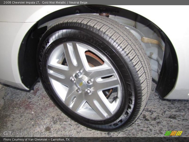Gold Mist Metallic / Neutral Beige 2008 Chevrolet Impala LT