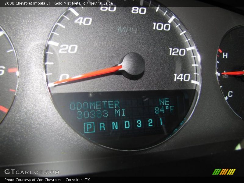 Gold Mist Metallic / Neutral Beige 2008 Chevrolet Impala LT